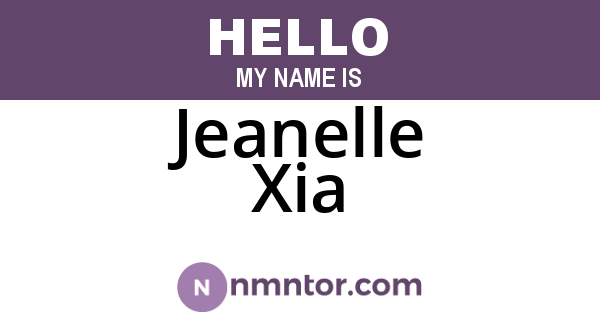 Jeanelle Xia
