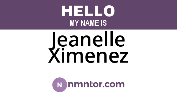Jeanelle Ximenez