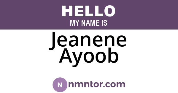 Jeanene Ayoob