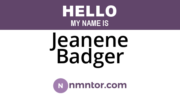 Jeanene Badger