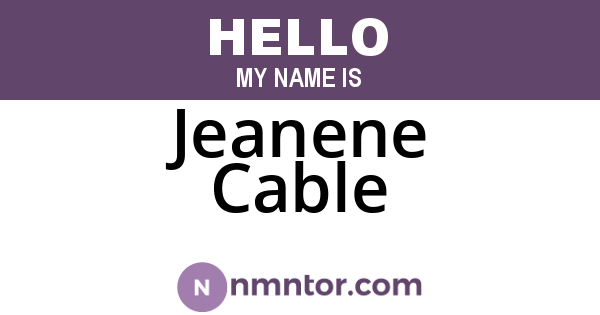 Jeanene Cable
