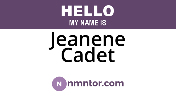 Jeanene Cadet