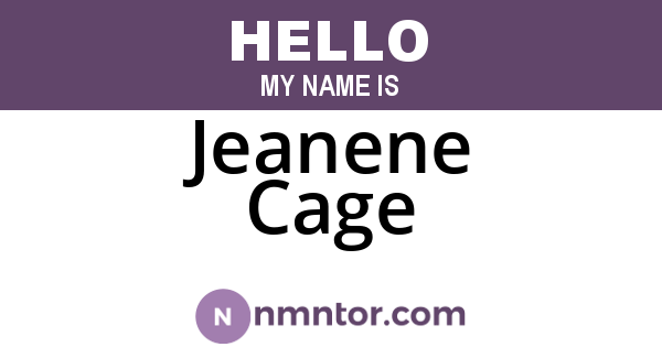 Jeanene Cage