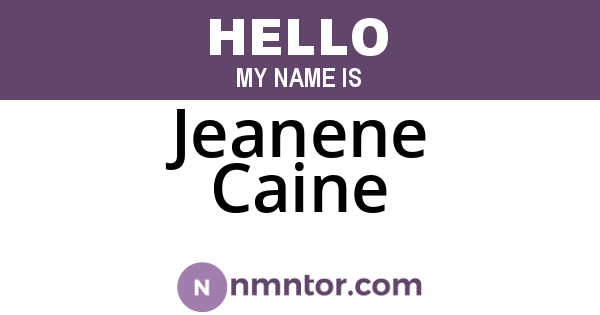 Jeanene Caine