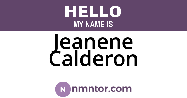 Jeanene Calderon