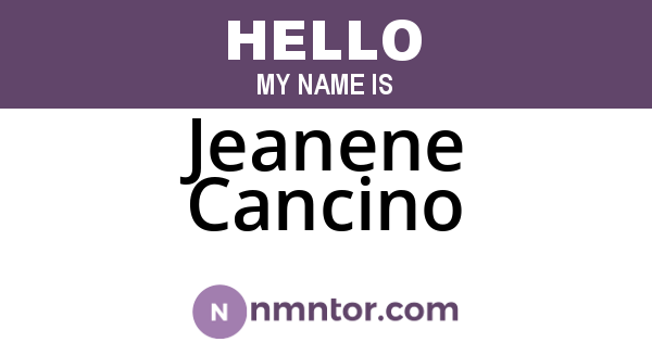 Jeanene Cancino