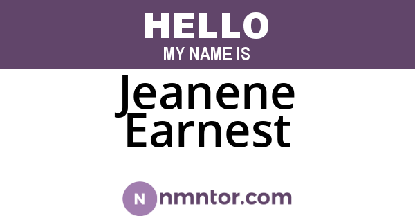 Jeanene Earnest