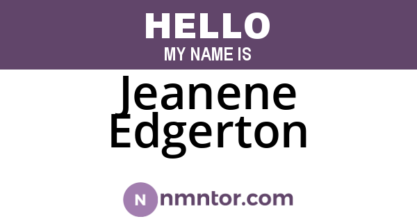 Jeanene Edgerton