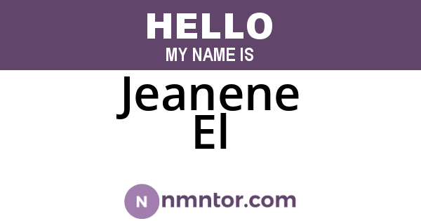 Jeanene El