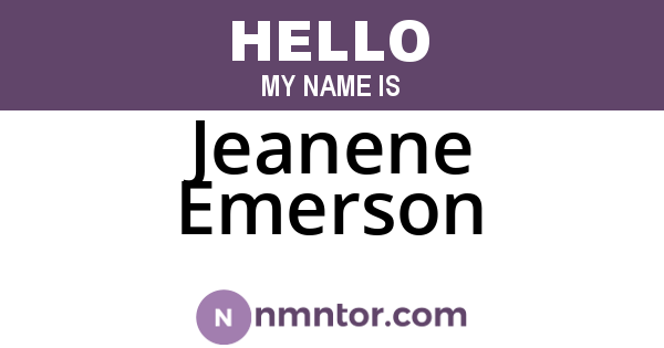 Jeanene Emerson