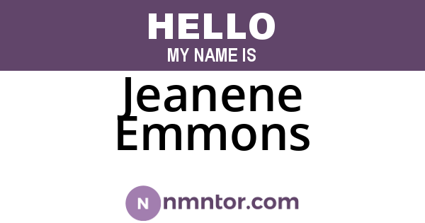 Jeanene Emmons