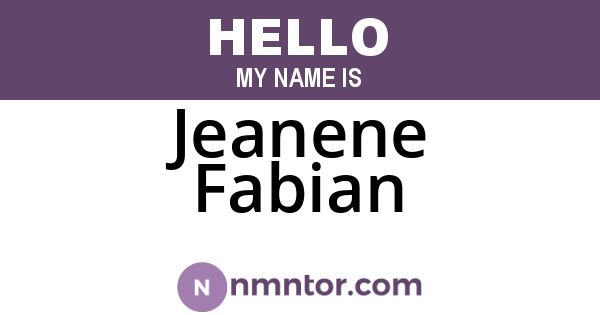 Jeanene Fabian
