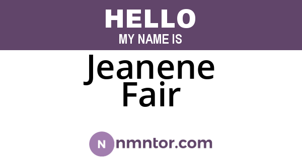 Jeanene Fair