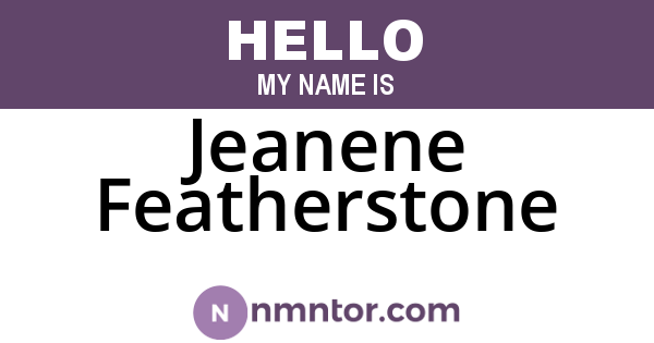 Jeanene Featherstone