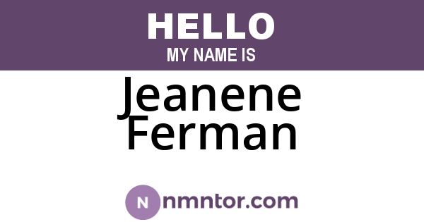Jeanene Ferman