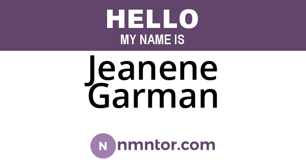 Jeanene Garman