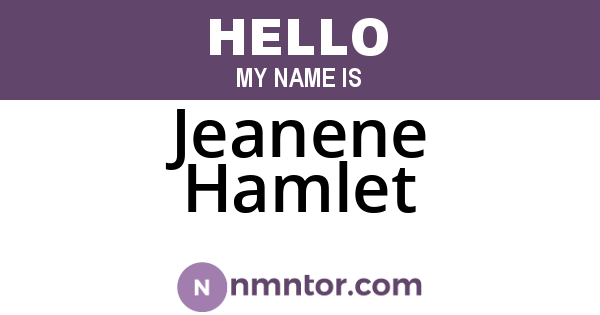 Jeanene Hamlet