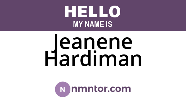 Jeanene Hardiman