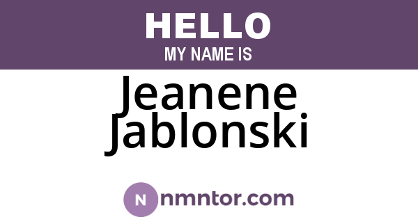 Jeanene Jablonski