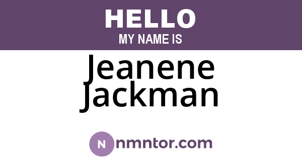 Jeanene Jackman
