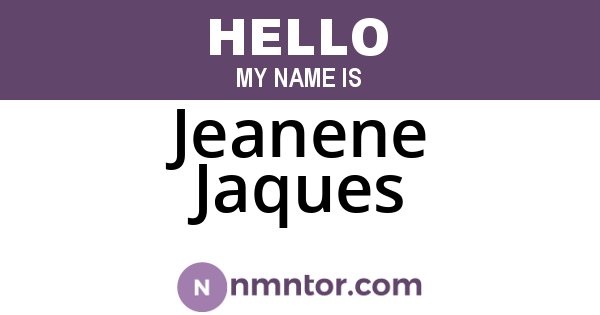 Jeanene Jaques