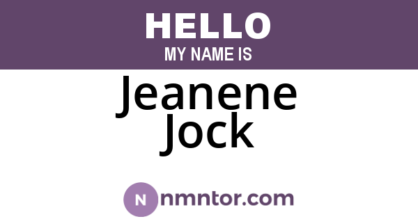 Jeanene Jock