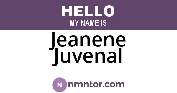 Jeanene Juvenal