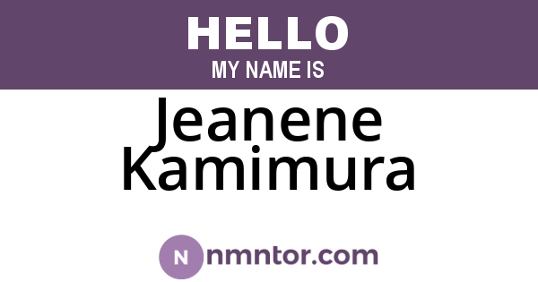 Jeanene Kamimura