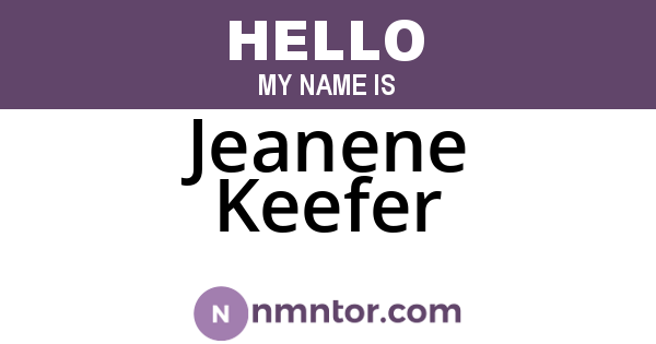 Jeanene Keefer