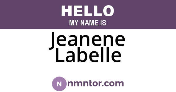 Jeanene Labelle