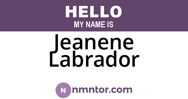 Jeanene Labrador