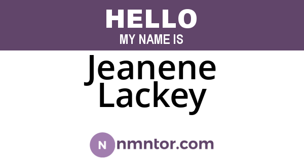 Jeanene Lackey
