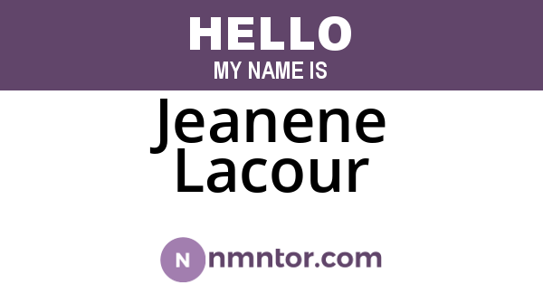 Jeanene Lacour