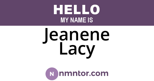 Jeanene Lacy