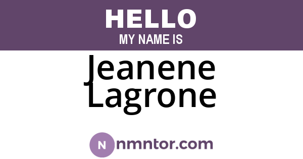 Jeanene Lagrone