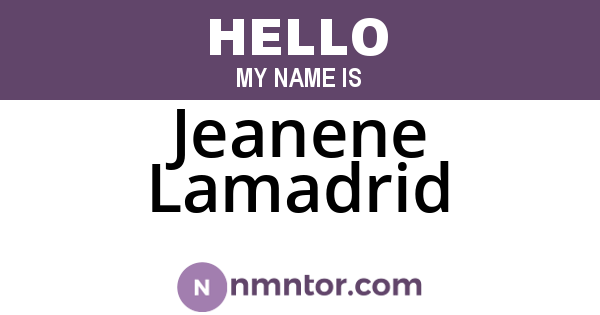 Jeanene Lamadrid