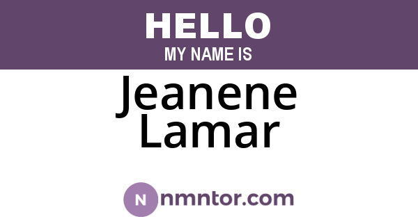 Jeanene Lamar