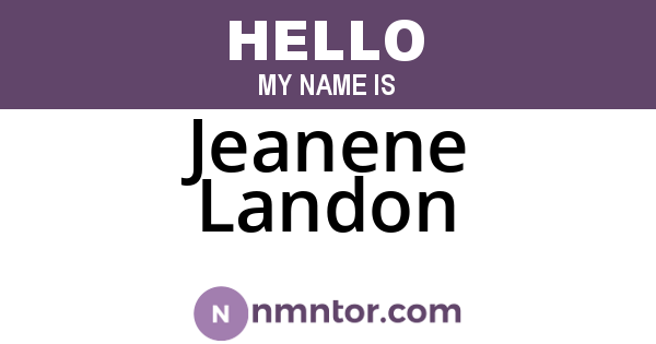 Jeanene Landon