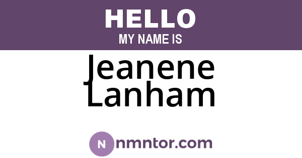 Jeanene Lanham