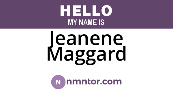 Jeanene Maggard