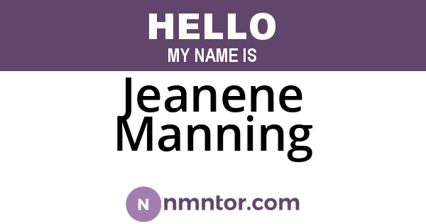 Jeanene Manning
