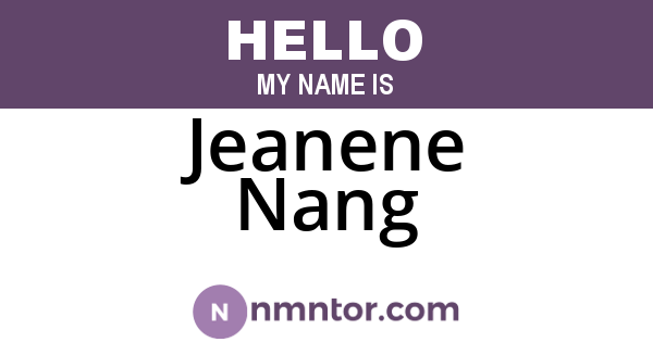 Jeanene Nang