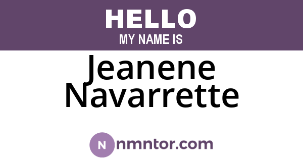 Jeanene Navarrette