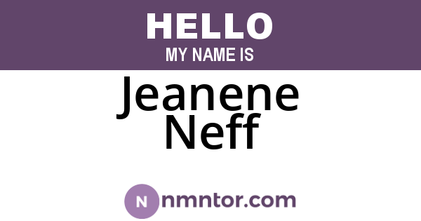 Jeanene Neff