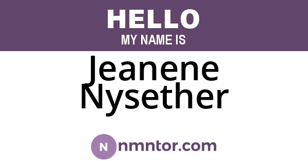 Jeanene Nysether