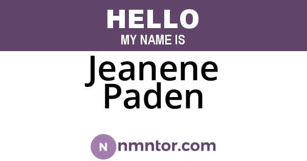Jeanene Paden