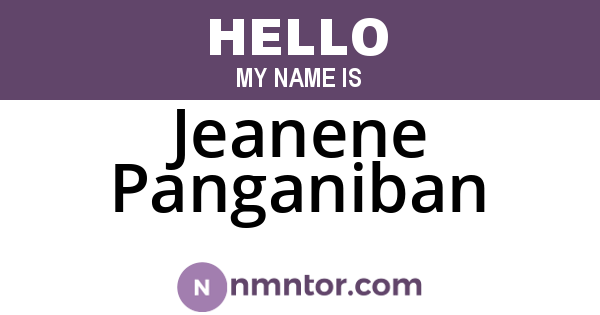 Jeanene Panganiban