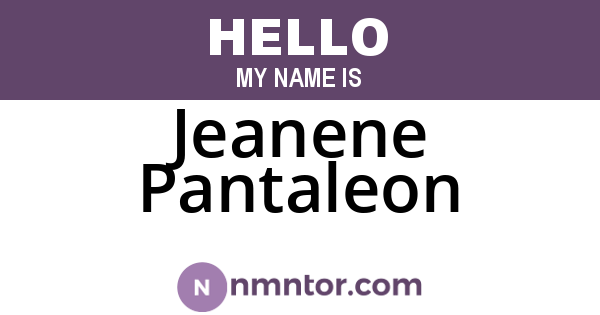 Jeanene Pantaleon