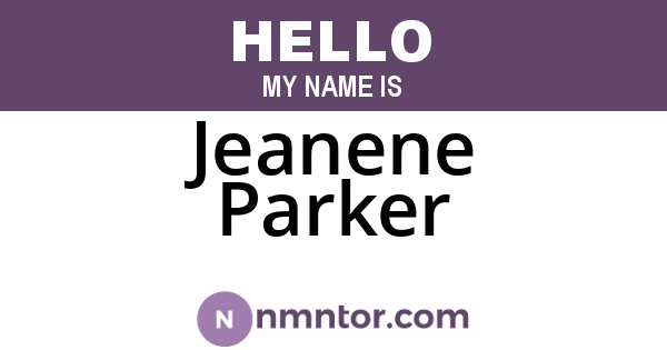 Jeanene Parker