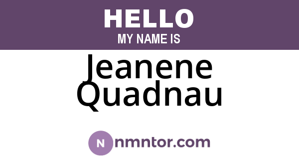 Jeanene Quadnau